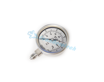 0-100 BAR Pressure gauge 1/4" Bottom connection